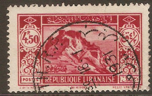 Lebanon 1930 4.50 Red - Views series. SG172.